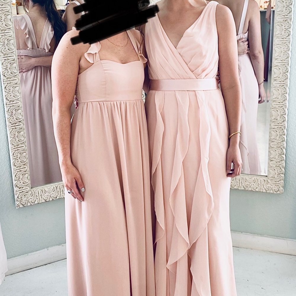 Blush pink long formal dress